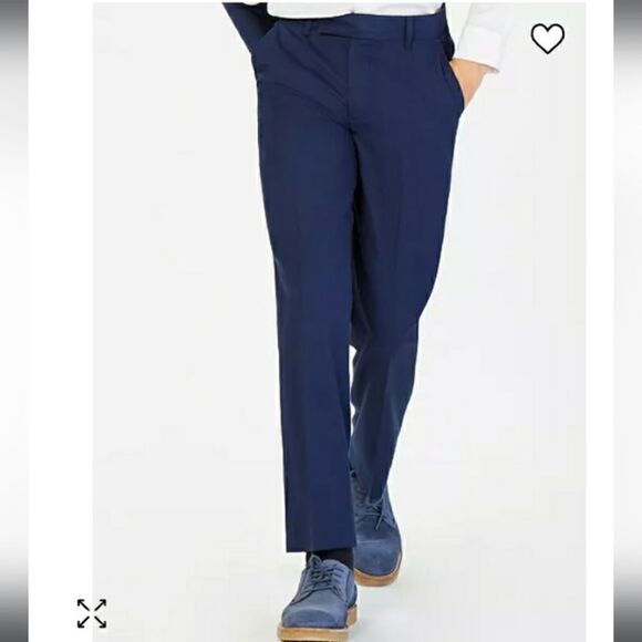 Take 50% OFF- Calvin Klein Slim Fit Men Blue Suit Pant, Size-34W x 30L - Picture 1 of 9